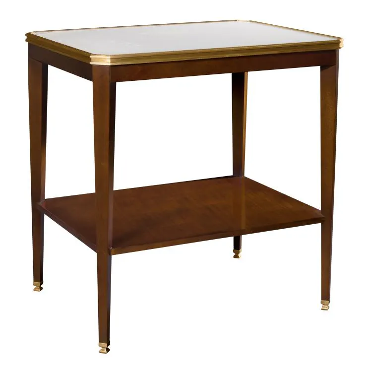 Hickory Chair HC1586-70S Austell Side Table With Stone Top