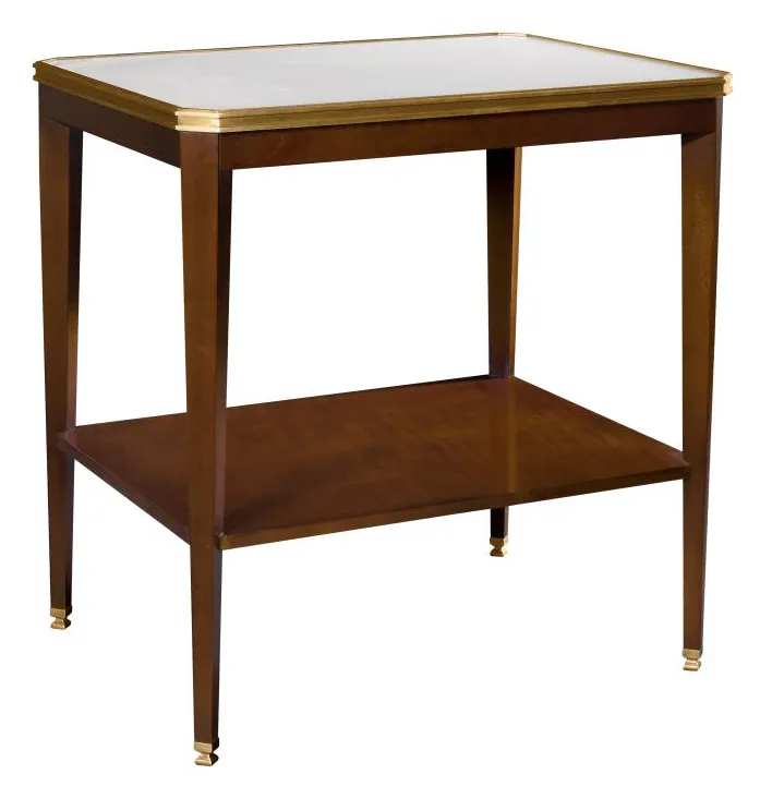 Hickory Chair HC1586-70S Austell Side Table With Stone Top Hickory Chair HC1586-70S Austell Side Table With Stone Top