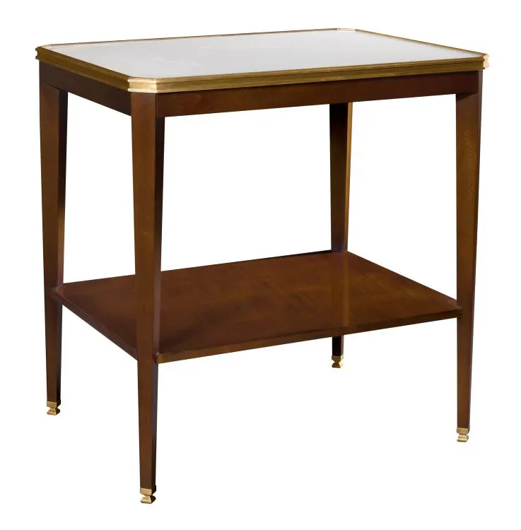 Hickory Chair HC1586-70S Austell Side Table With Stone Top Hickory Chair HC1586-70S Austell Side Table With Stone Top