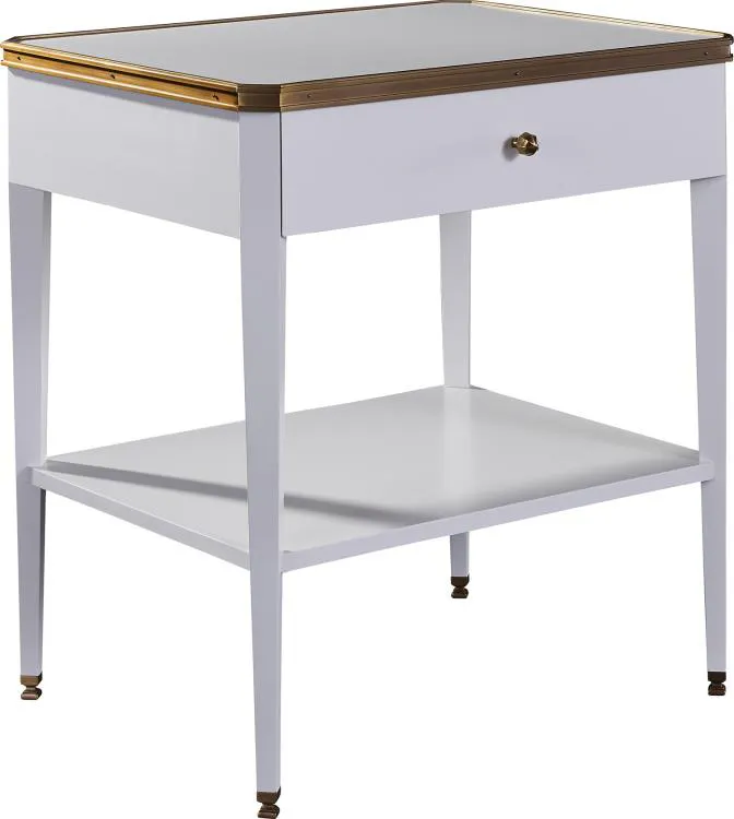 Hickory Chair HC1587-71W Austell Side Table With Drawer and Wood Hickory Chair HC1587-71W Austell Side Table With Drawer and Wood