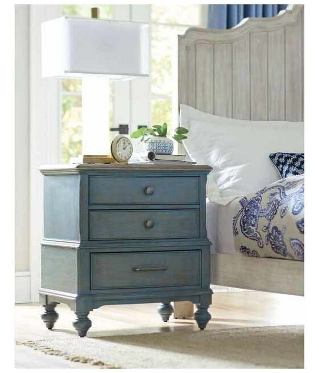 American Drew 750-420B Litchfield Moray Nightstand Blue American Drew 750-420B Litchfield Moray Nightstand Blue