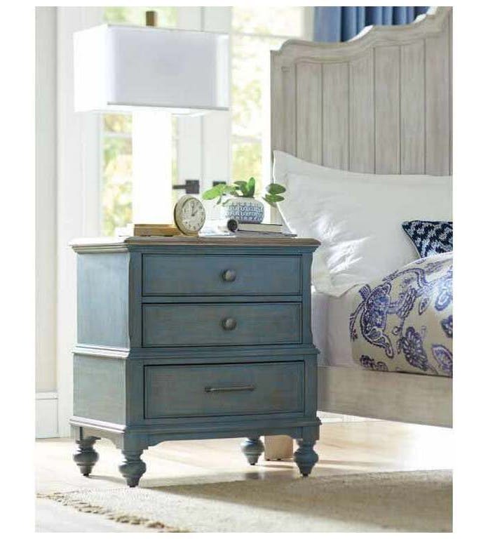 American Drew 750-420B Litchfield Moray Nightstand Blue American Drew 750-420B Litchfield Moray Nightstand Blue