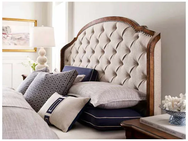 American Drew 011-316 Berkshire King Glendale Upholstered Shelter Bed Headboard American Drew 011-316 Berkshire King Glendale Upholstered Shelter Bed Headboard
