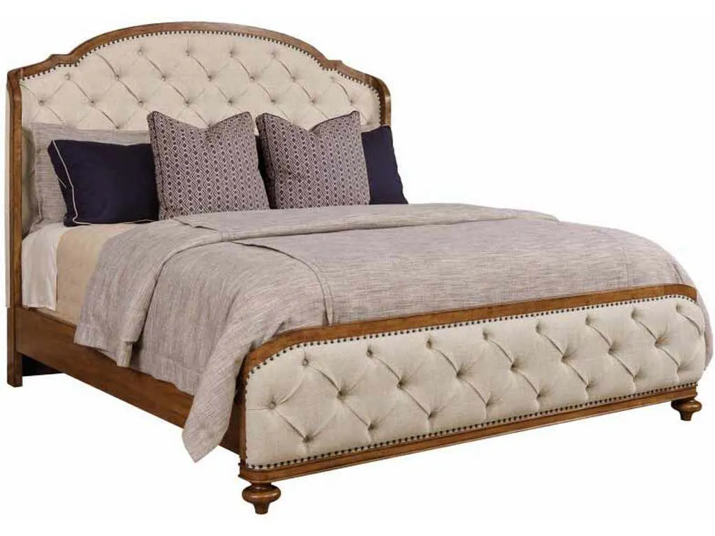 American Drew 011-316 Berkshire King Glendale Upholstered Shelter Bed Headboard American Drew 011-316 Berkshire King Glendale Upholstered Shelter Bed Headboard