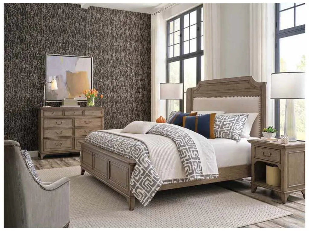 American Drew 151-316R Carmine Engels King Upholstered Bed American Drew 151-316R Carmine Engels King Upholstered Bed