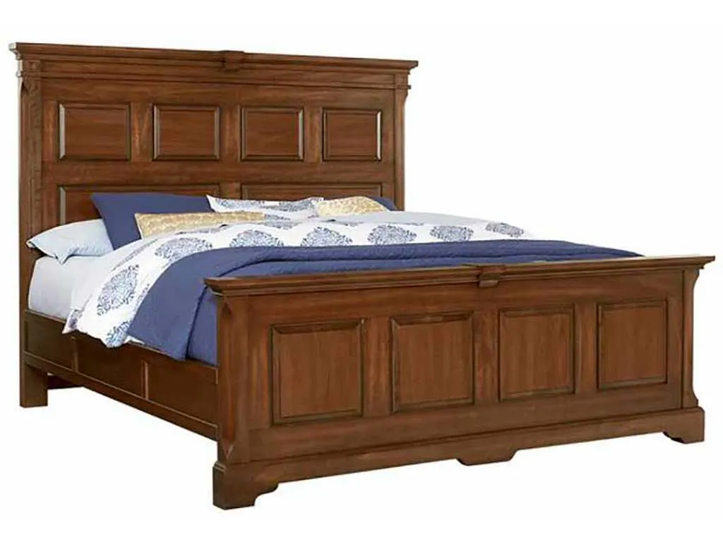 Artisan and Post 110-559-955-822 Heritage Queen Mansion Bed with Optional Decorative Side Rails Amish Cherry