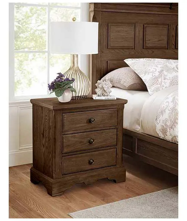 Artisan and Post 112-227 Heritage Night Stand 3 Drawer Cobblestone Oak Artisan and Post 112-227 Heritage Night Stand 3 Drawer Cobblestone Oak