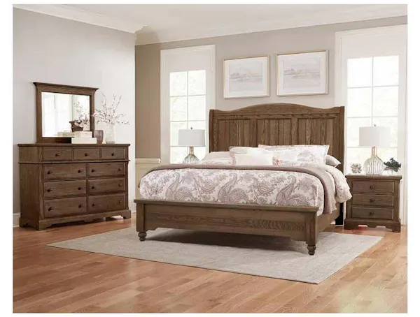 Artisan and Post 112-663-166-744-MS2 Heritage California King Sleigh Bed Cobblestone Oak Artisan and Post 112-663-166-744-MS2 Heritage California King Sleigh Bed Cobblestone Oak