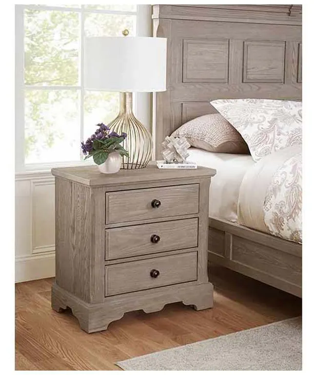 Artisan and Post 114-227 Heritage Night Stand 3 Drawer Greystone Artisan and Post 114-227 Heritage Night Stand 3 Drawer Greystone