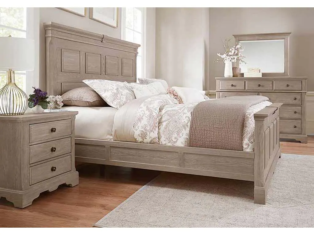 Artisan and Post 114-559-955-822 Heritage Queen Mansion Bed with Optional Decorative Side Rails Greystone Artisan and Post 114-559-955-822 Heritage Queen Mansion Bed with Optional Decorative Side Rails Greystone