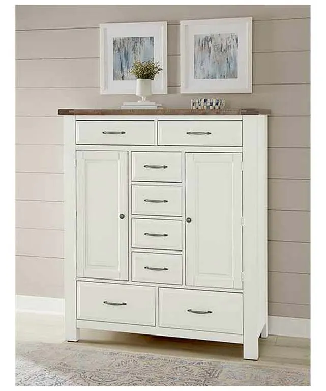 Artisan and Post 116-116 Maple Road Two-Tone Sweater Chest 8 Drawer Soft White Natural Top Artisan and Post 116-116 Maple Road Two-Tone Sweater Chest 8 Drawer Soft White Natural Top