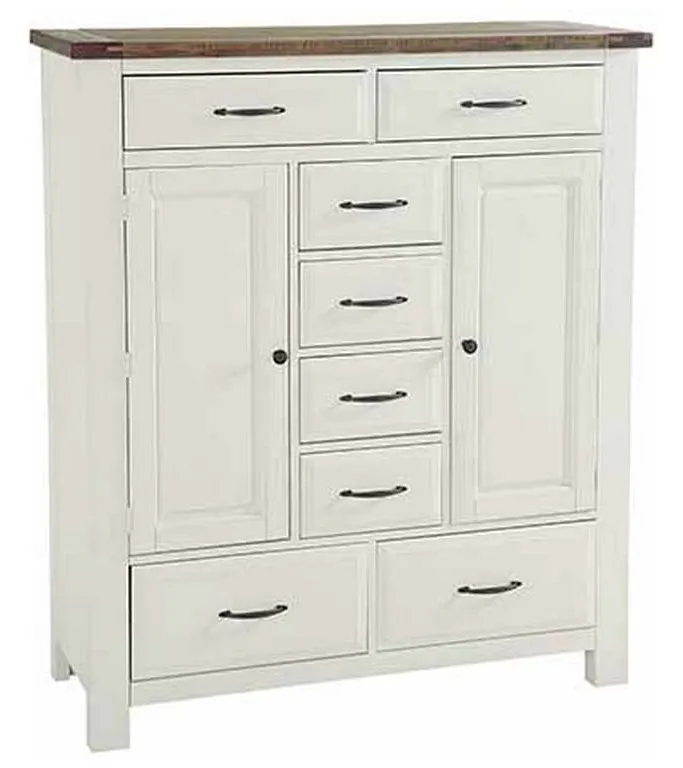 Artisan and Post 116-116 Maple Road Two-Tone Sweater Chest 8 Drawer Soft White Natural Top Artisan and Post 116-116 Maple Road Two-Tone Sweater Chest 8 Drawer Soft White Natural Top