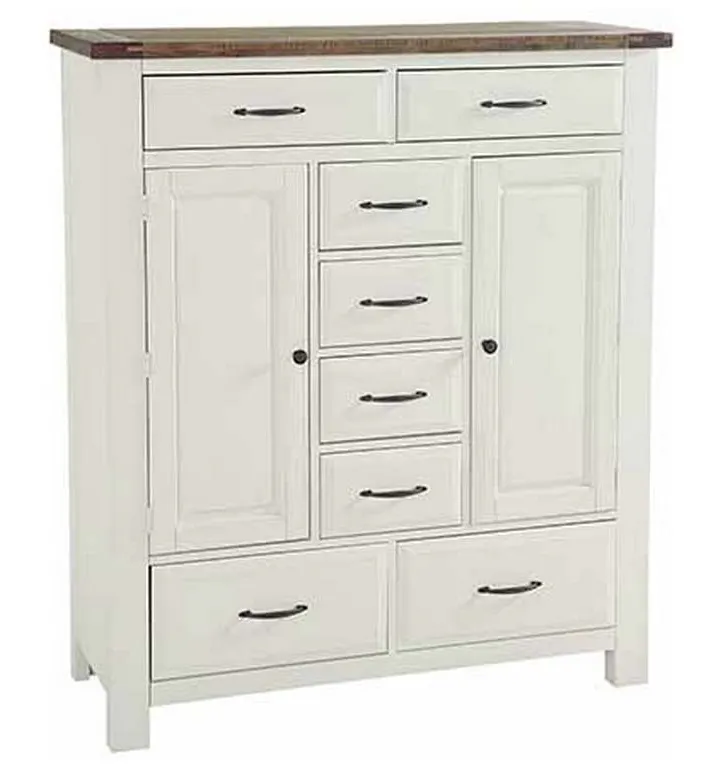 Artisan and Post 116-116 Maple Road Two-Tone Sweater Chest 8 Drawer Soft White Natural Top Artisan and Post 116-116 Maple Road Two-Tone Sweater Chest 8 Drawer Soft White Natural Top