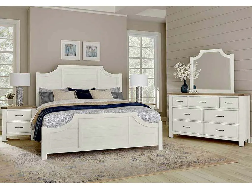 Artisan and Post 116-003 Maple Road Two-Tone Triple Dresser 7 Drawer Soft White Natural Top Artisan and Post 116-003 Maple Road Two-Tone Triple Dresser 7 Drawer Soft White Natural Top