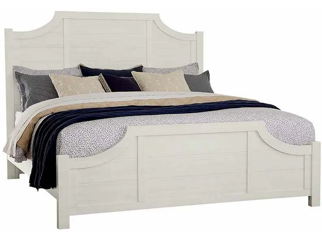Artisan and Post 116-557-755-722 Maple Road Two-Tone Queen Scalloped Bed Soft White