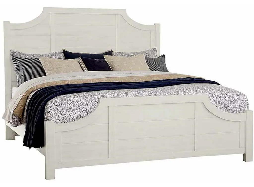 Artisan and Post 116-667-766-733-MS2 Maple Road Two-Tone King Scalloped Bed Soft White Artisan and Post 116-667-766-733-MS2 Maple Road Two-Tone King Scalloped Bed Soft White