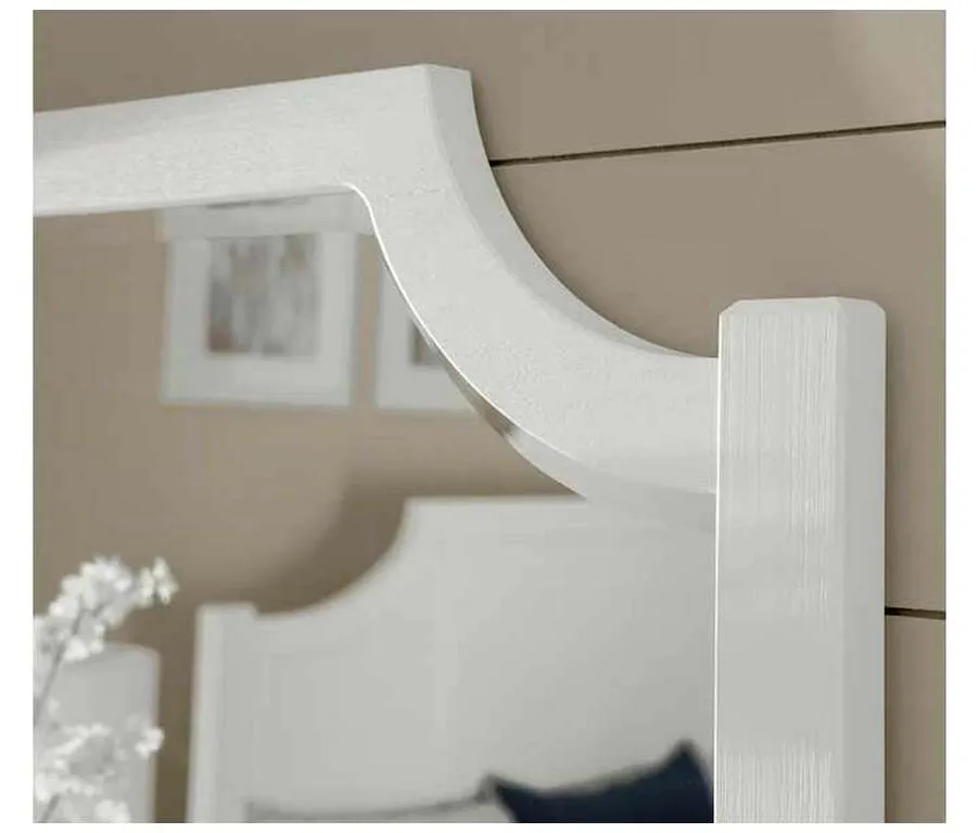 Artisan and Post 116-447 Maple Road Two-Tone Scalloped Mirror Soft White Natural Top Artisan and Post 116-447 Maple Road Two-Tone Scalloped Mirror Soft White Natural Top