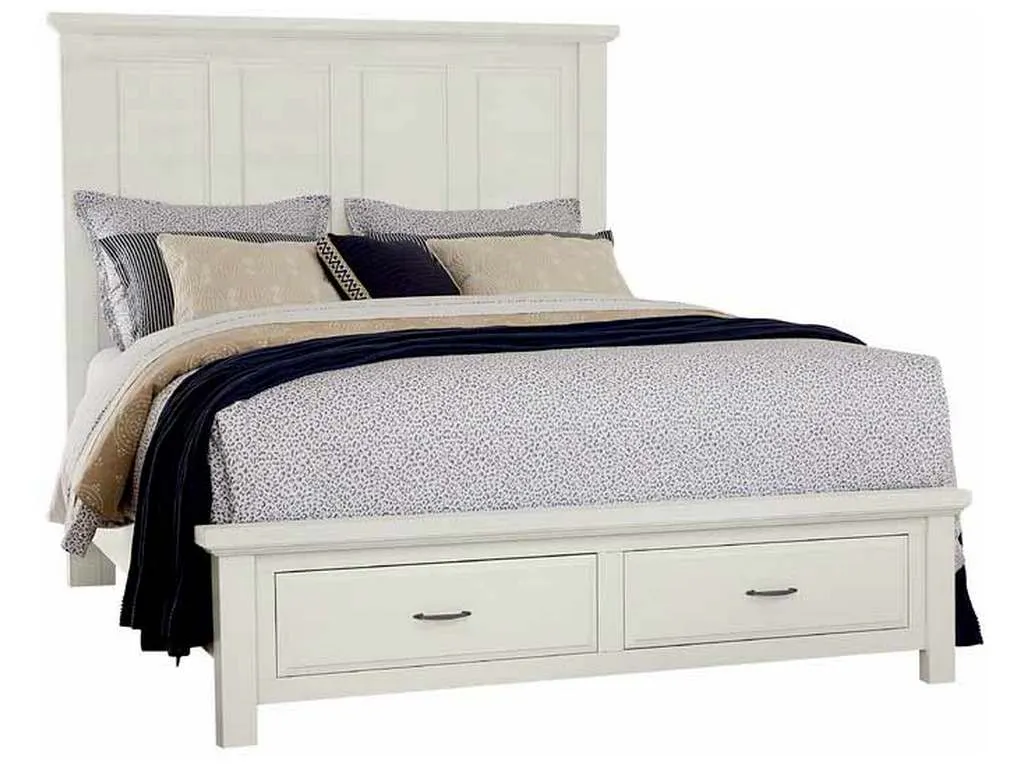 Artisan and Post 116-669-066B-502-666 Maple Road Two-Tone King Mansion Storage Bed Soft White Natural Top Artisan and Post 116-669-066B-502-666 Maple Road Two-Tone King Mansion Storage Bed Soft White Natural Top
