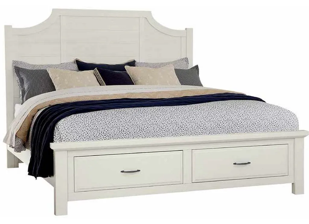 Artisan and Post 116-667-066B-502-666 Maple Road Two-Tone King Scalloped Storage Bed Soft White Natural Top Artisan and Post 116-667-066B-502-666 Maple Road Two-Tone King Scalloped Storage Bed Soft White Natural Top