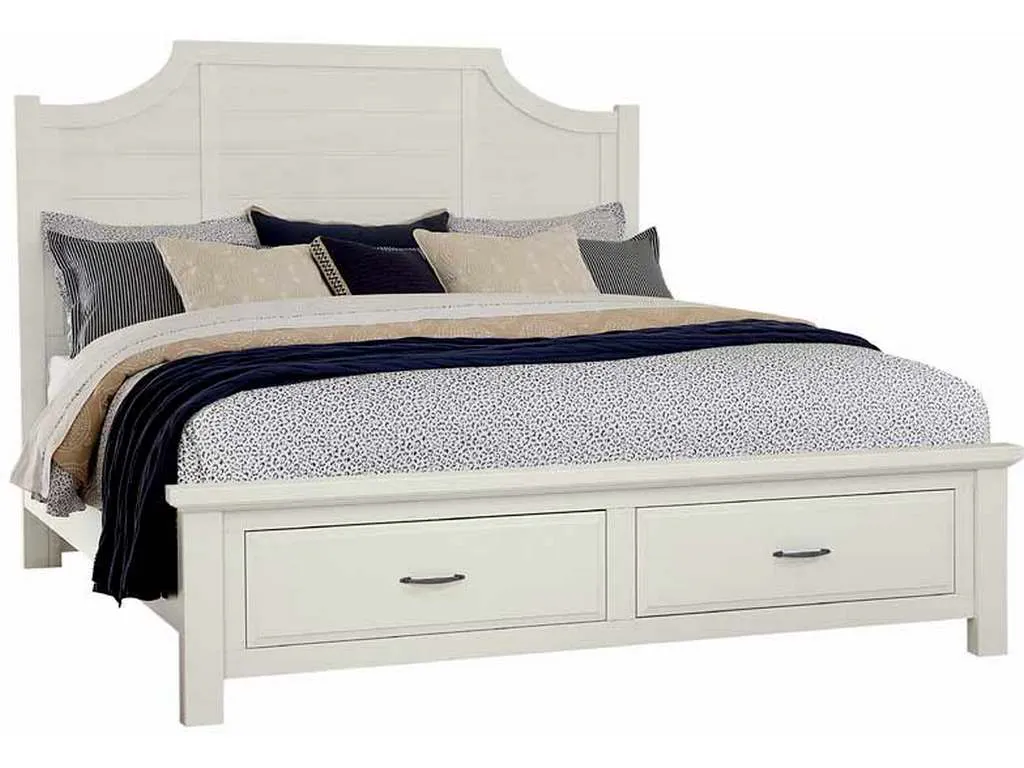 Artisan and Post 116-667-066B-502-666 Maple Road Two-Tone King Scalloped Storage Bed Soft White Natural Top Artisan and Post 116-667-066B-502-666 Maple Road Two-Tone King Scalloped Storage Bed Soft White Natural Top
