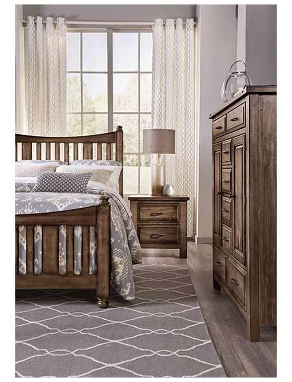 Artisan and Post 117-667-066B-502-666 Maple Road King Scalloped Storage Bed Maple Syrup Artisan and Post 117-667-066B-502-666 Maple Road King Scalloped Storage Bed Maple Syrup