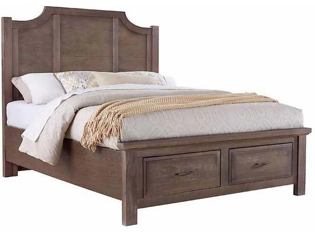 Artisan and Post 117-557-050B-502-555 Maple Road Queen Scalloped Storage Bed Maple Syrup