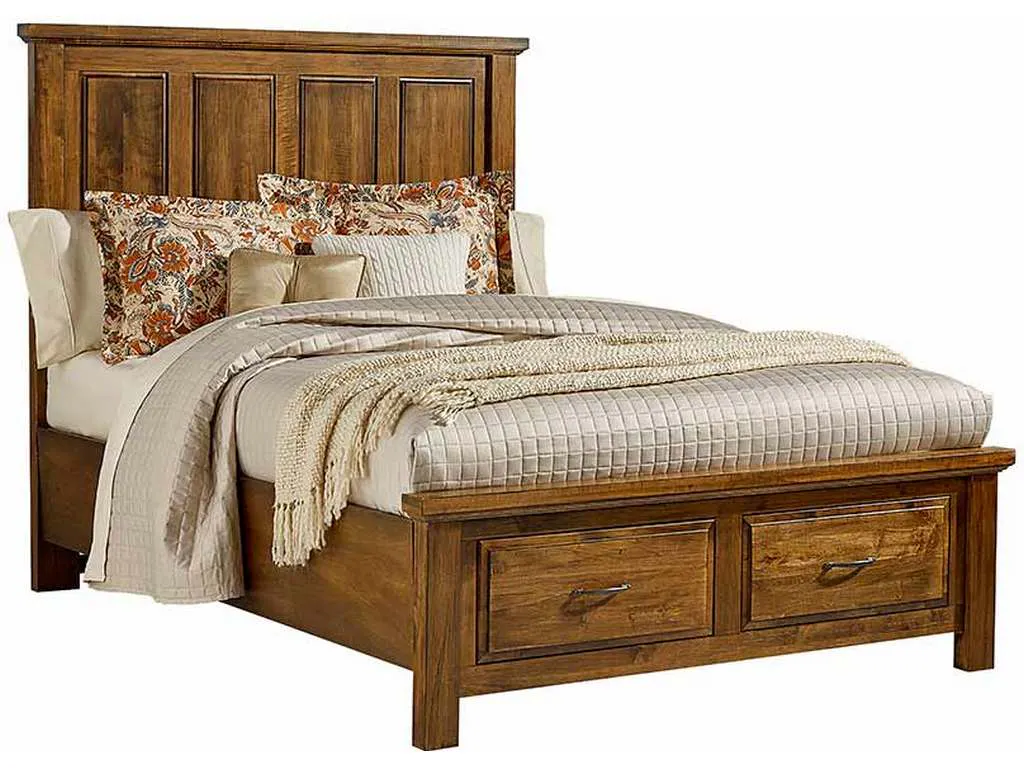 Artisan and Post 118-669-066B-502-666T Maple Road King Mansion Bed with Storage Footboard Antique Amish Artisan and Post 118-669-066B-502-666T Maple Road King Mansion Bed with Storage Footboard Antique Amish