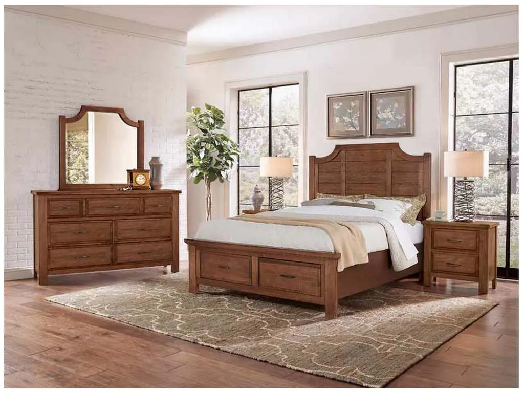 Artisan and Post 118-667-066B-502-666 Maple Road King Scallop Storage Bed Antique Amish Artisan and Post 118-667-066B-502-666 Maple Road King Scallop Storage Bed Antique Amish
