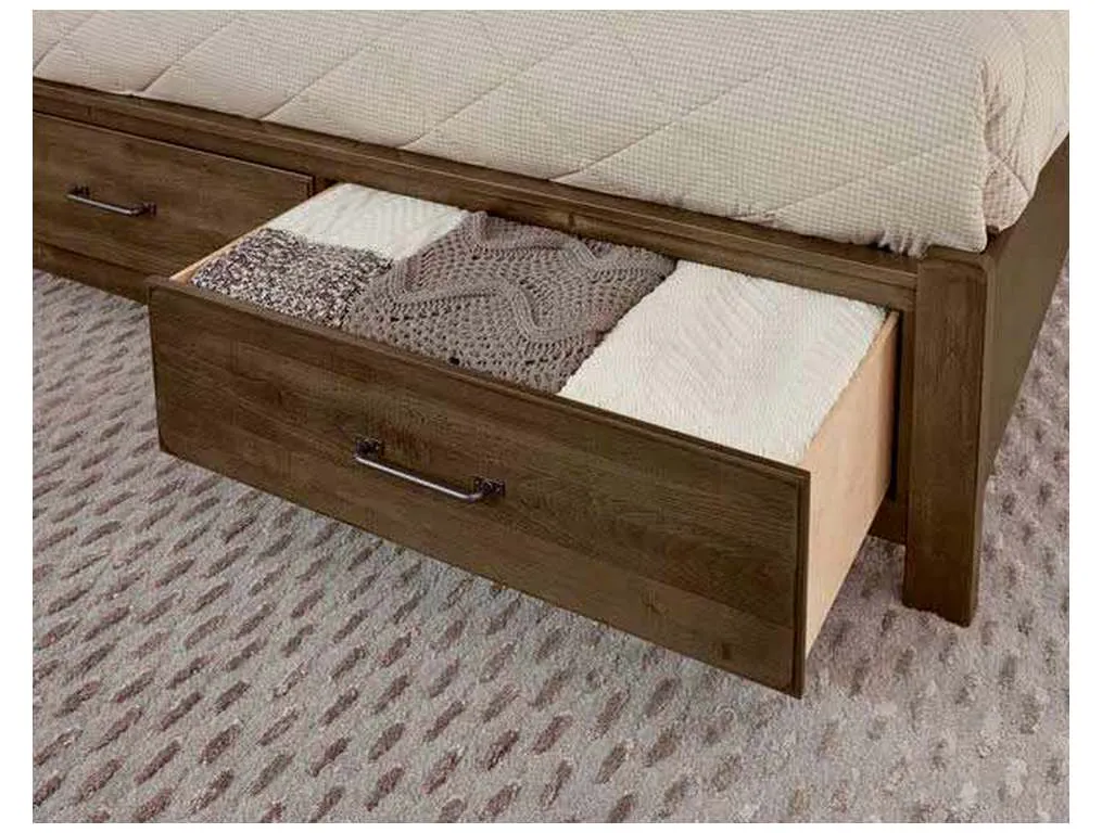 Artisan and Post 170-667-066B-602-602T Cool Rustic California King X Bed with Footboard Storage Mink Artisan and Post 170-667-066B-602-602T Cool Rustic California King X Bed with Footboard Storage Mink