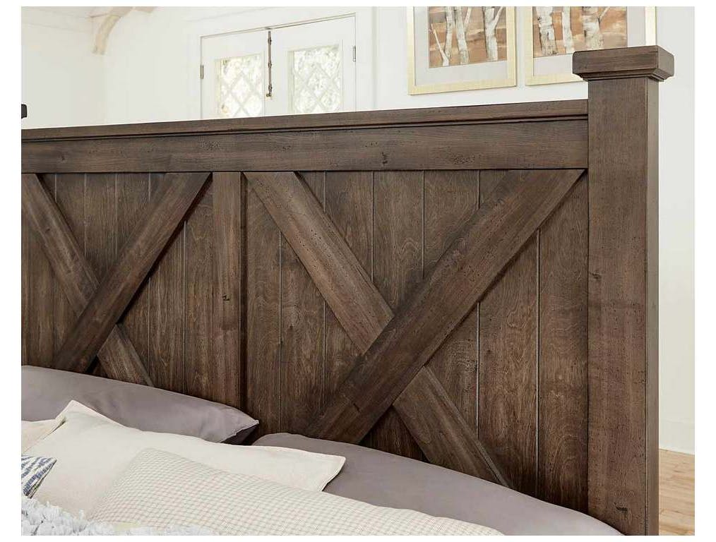 Artisan and Post 170-667-766-933-MS2 Cool Rustic King X Bed with X Footboard Mink Artisan and Post 170-667-766-933-MS2 Cool Rustic King X Bed with X Footboard Mink