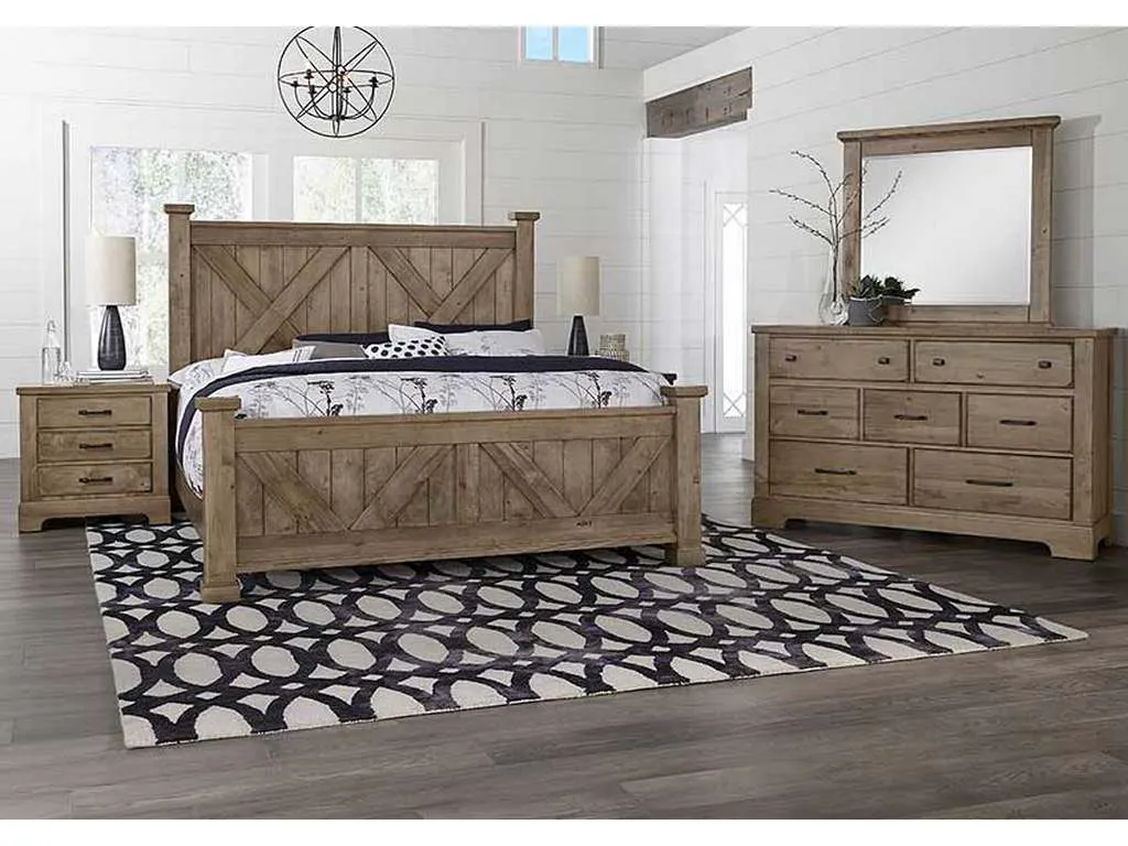 Artisan and Post 172-227 Cool Rustic Nightstand 3 Drawers Stone Grey Artisan and Post 172-227 Cool Rustic Nightstand 3 Drawers Stone Grey
