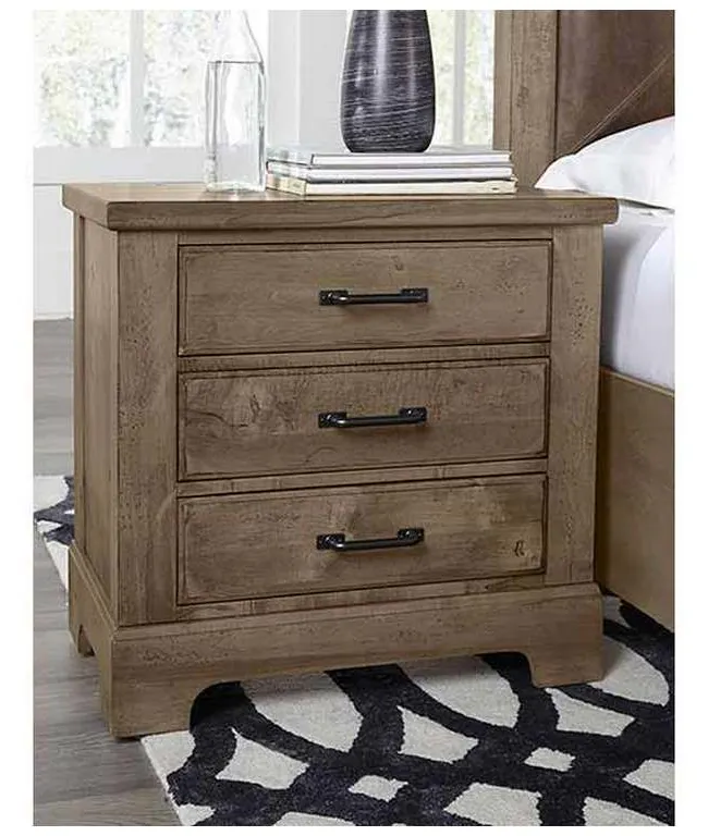 Artisan and Post 172-227 Cool Rustic Nightstand 3 Drawers Stone Grey Artisan and Post 172-227 Cool Rustic Nightstand 3 Drawers Stone Grey