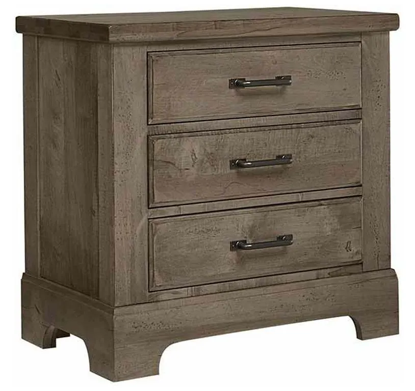 Artisan and Post 172-227 Cool Rustic Nightstand 3 Drawers Stone Grey Artisan and Post 172-227 Cool Rustic Nightstand 3 Drawers Stone Grey