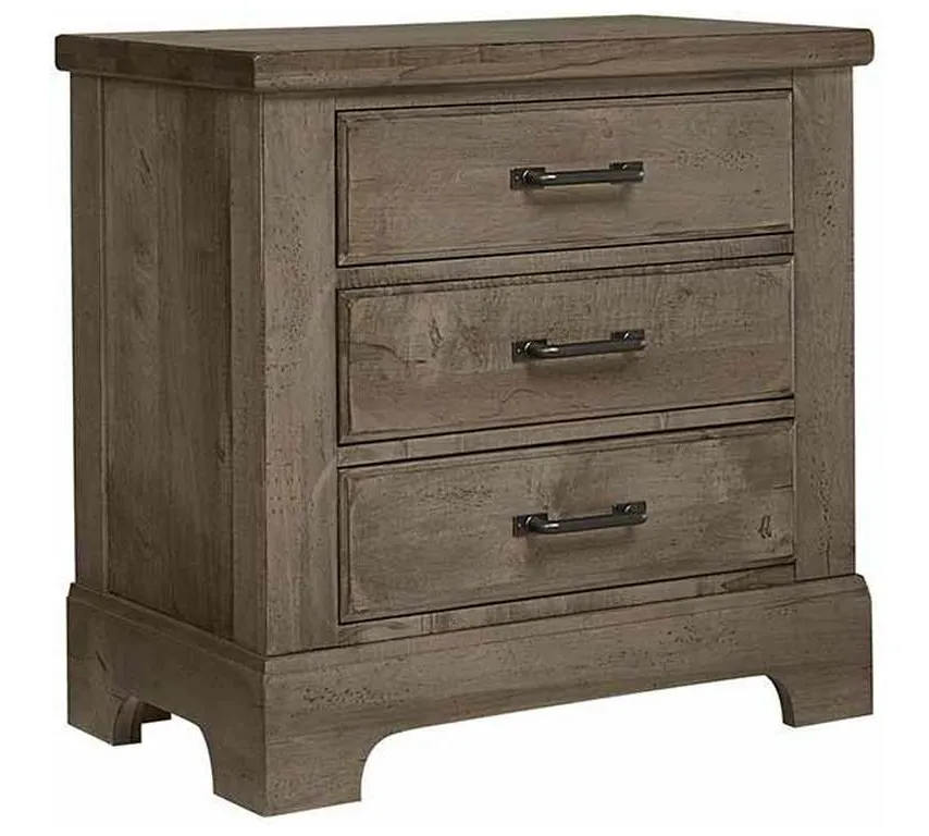 Artisan and Post 172-227 Cool Rustic Nightstand 3 Drawers Stone Grey Artisan and Post 172-227 Cool Rustic Nightstand 3 Drawers Stone Grey