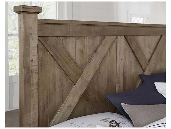 Artisan and Post 172-557-050B-502-555T Cool Rustic Queen X Bed with Footboard Storage Stone Grey Artisan and Post 172-557-050B-502-555T Cool Rustic Queen X Bed with Footboard Storage Stone Grey