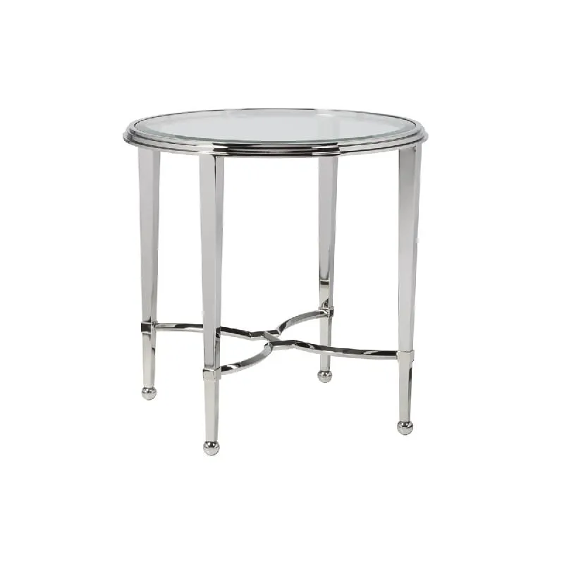 Artistica Home 2111-950 Ss Sangiovese Rnd End Table Glass Top