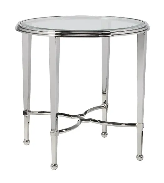Artistica Home 2111-950 Ss Sangiovese Rnd End Table Glass Top Artistica Home 2111-950 Ss Sangiovese Rnd End Table Glass Top