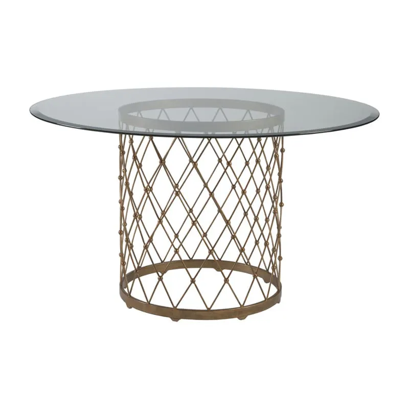 Artistica Home 2009-870-46-54C Royere Dining Table with Glass Top