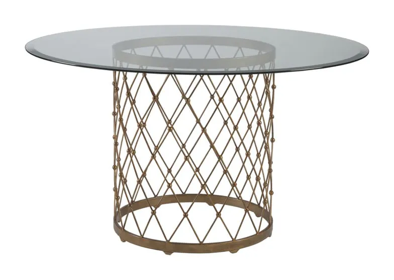 Artistica Home 2009-870-46-54C Royere Dining Table with Glass Top Artistica Home 2009-870-46-54C Royere Dining Table with Glass Top