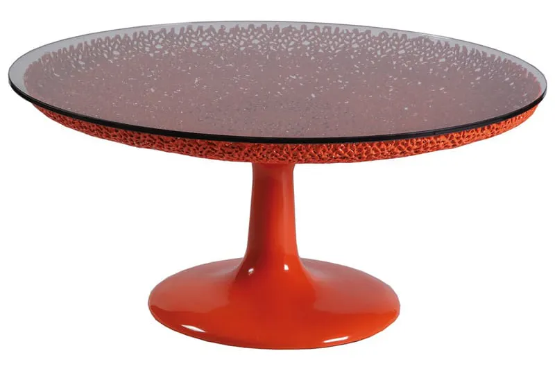 Artistica Home 2073-943C Seascape Round Orange Cocktail Table Artistica Home 2073-943C Seascape Round Orange Cocktail Table