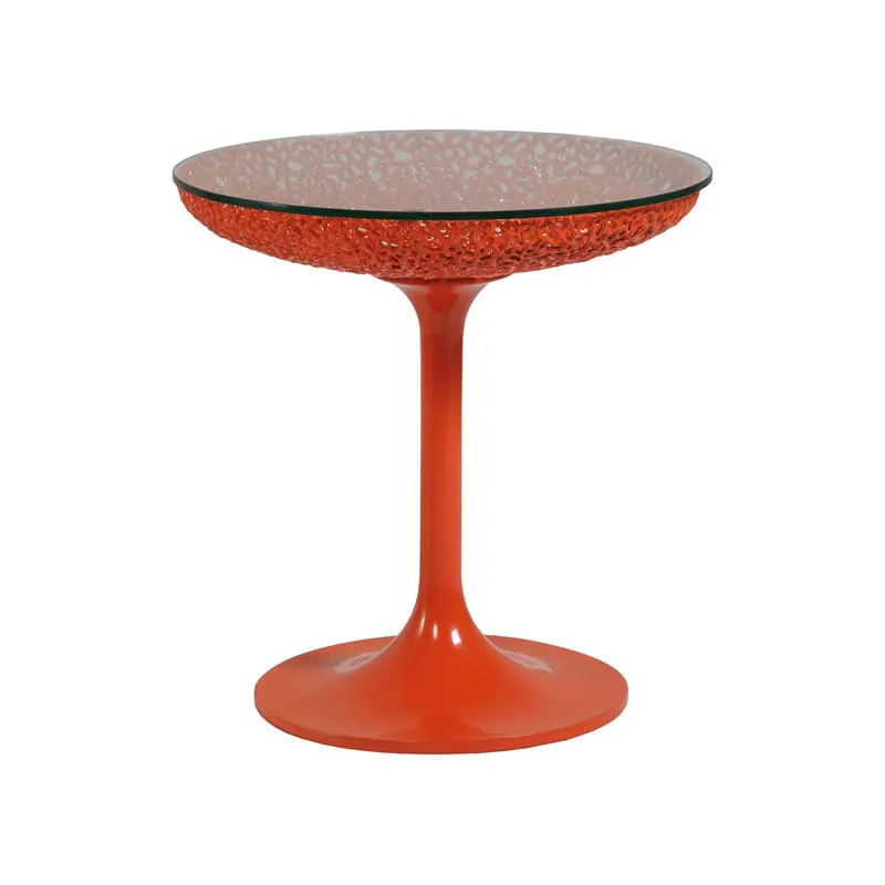 Artistica Home 2073-950C Seascape Round Orange Spot Table