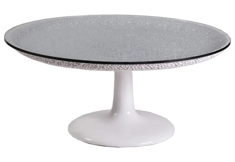 Artistica Home 2074-943C Seascape Round White Cocktail Table Artistica Home 2074-943C Seascape Round White Cocktail Table