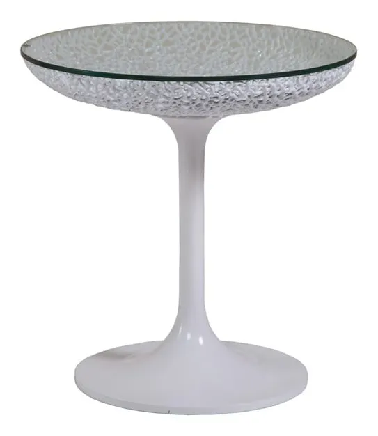 Artistica Home 2074-950C Seascape Round White Spot Table Artistica Home 2074-950C Seascape Round White Spot Table