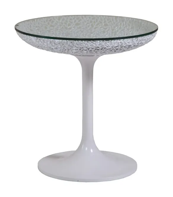Artistica Home 2074-950C Seascape Round White Spot Table Artistica Home 2074-950C Seascape Round White Spot Table