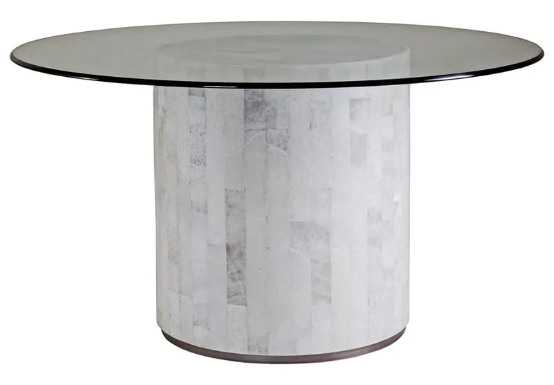 Artistica Home 2080-870-56C Greta Round Dining Table with Glass Top Artistica Home 2080-870-56C Greta Round Dining Table with Glass Top