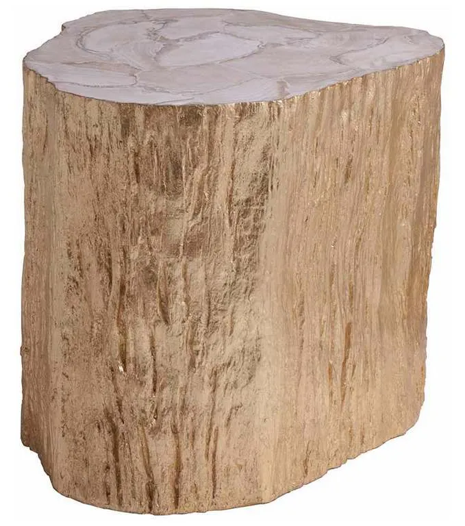 Artistica Home 2036-952 Signature Designs Trunk Segment Side Table Gold Leaf Artistica Home 2036-952 Signature Designs Trunk Segment Side Table Gold Leaf