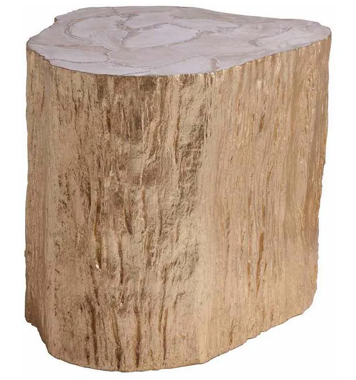 Artistica Home 2036-952 Signature Designs Trunk Segment Side Table Gold Leaf Artistica Home 2036-952 Signature Designs Trunk Segment Side Table Gold Leaf