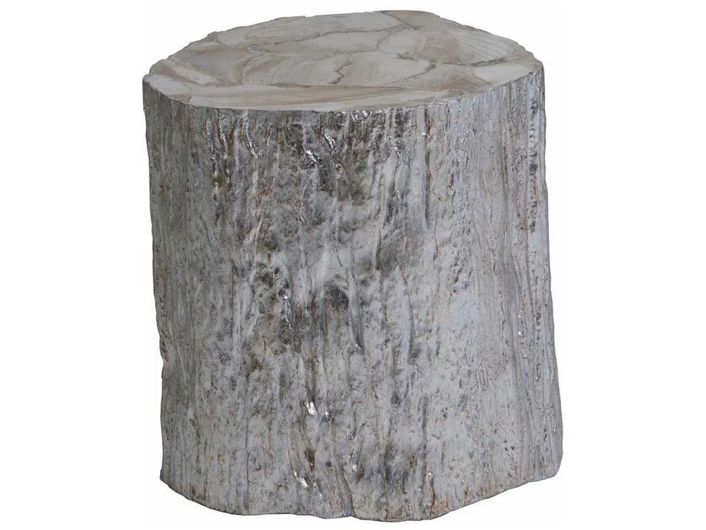 Artistica Home 2037-950 Signature Designs Trunk Segment Spot Table Silver Leaf