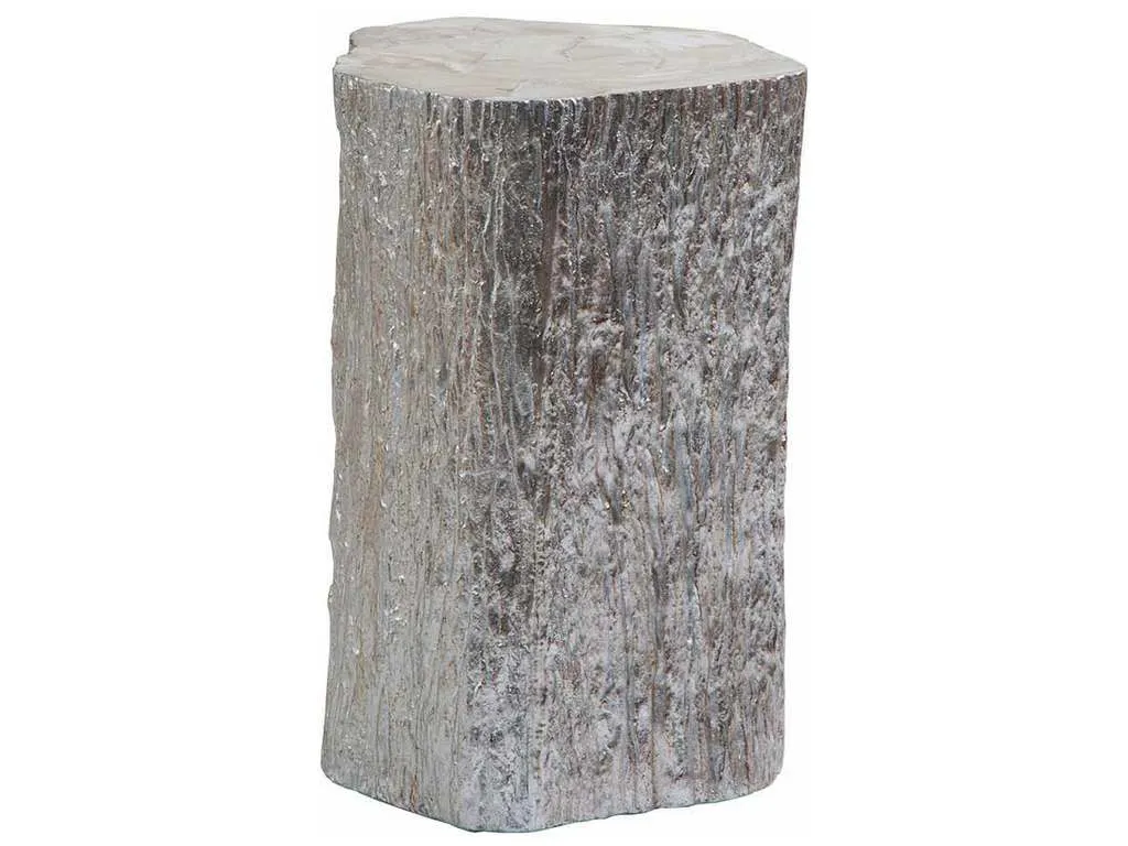 Artistica Home 2037-951 Signature Designs Trunk Segment Accent Table Silver Leaf