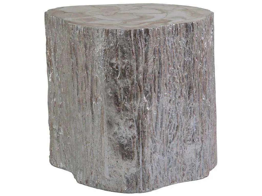 Artistica Home 2037-952 Signature Designs Trunk Segment Side Table Silver Leaf